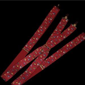 Ho! Ho! Ho! Red FESTIVE Santa Clause Winter Hats Suspenders